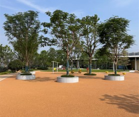 【廣州地石麗】新一期彩色透水瀝青路面施工完成啦！